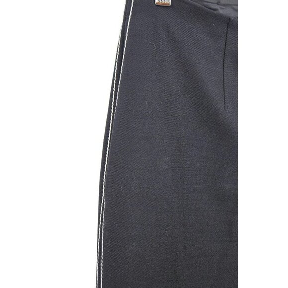 New Boden Cotton Wool Blend Pants Womens 4 Cropped Ankle White Stripe - Picture 3 of 7